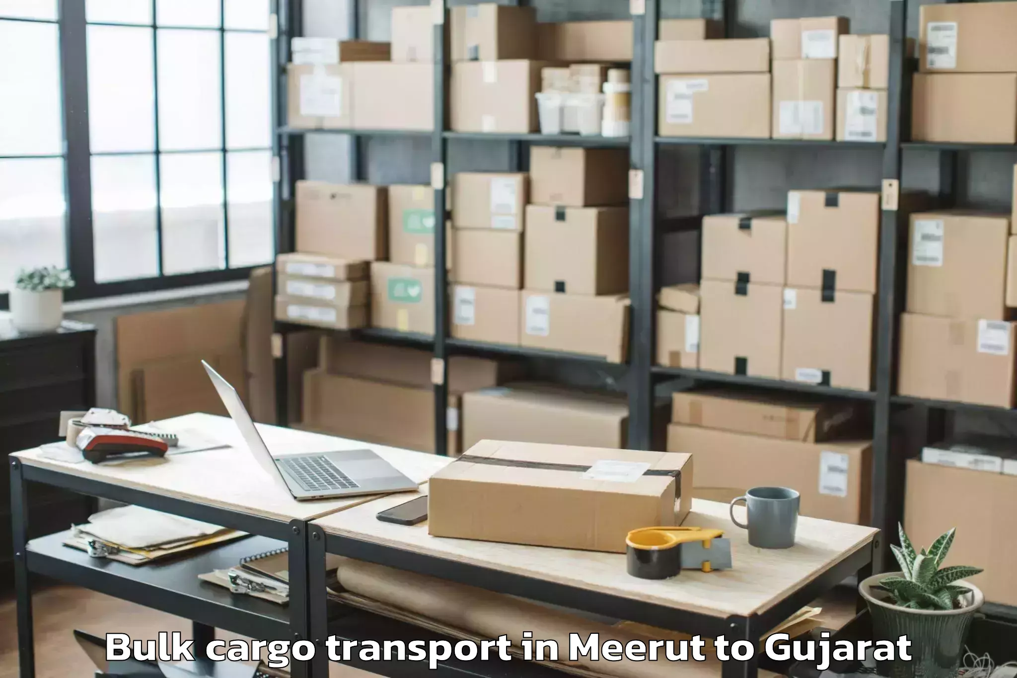 Hassle-Free Meerut to Gussar Bulk Cargo Transport